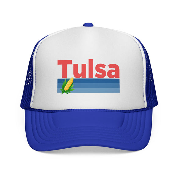 Tulsa, Oklahoma Retro Corn and Farm Trucker Hat