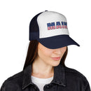 Maine Stars and Stripes Trucker Cap | American Flag State Design-13