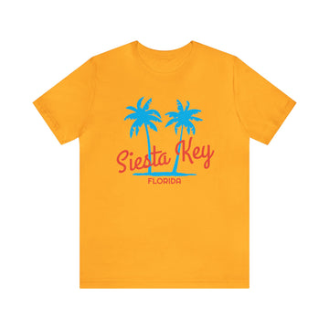 Buy gold Siesta Key, Florida T-Shirt - Unisex Siesta Key Shirt - Palm Script