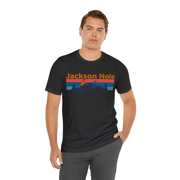 Jackson Hole, Wyoming Shirt - Mountain Sunset Unisex Jackson Hole T-Shirt