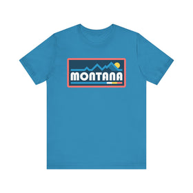 Buy aqua Montana T Shirt - Retro Graphic Montana Tee