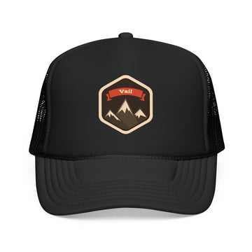 Vail, Colorado Trucker Hat - Vail Foam Mountain Cap