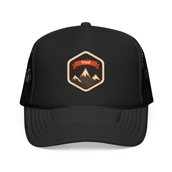 Vail, Colorado Trucker Hat - Vail Foam Mountain Cap