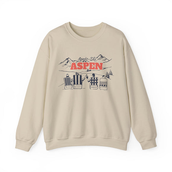 Aspen, Colorado Sweatshirt Après-Ski Crewneck - Mountain Ski Lodge Design