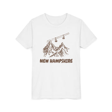 New Hampshire Youth T-Shirt — Vintage Gondola Ski Mountain Tee - 0