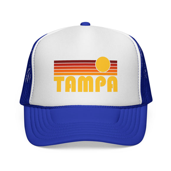 Tampa, Florida Retro Sun Trucker Hat - Vintage Style Tampa Cap
