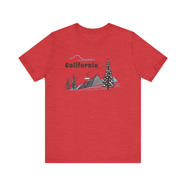California T-Shirt - Retro Ski Mountain Gondola Unisex California Shirt