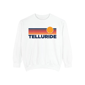 Telluride, Colorado Sunset Stripes Sweatshirt | Comfort Colors - 100% Cotton - 0