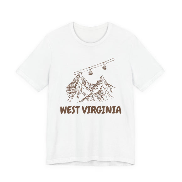 West Virginia Mountain T-Shirt — Vintage Gondola Ski Mountain Tee