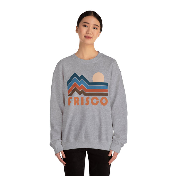 Frisco, Colorado Sweatshirt Retro Mountains, Frisco Unisex Graphic Crewneck