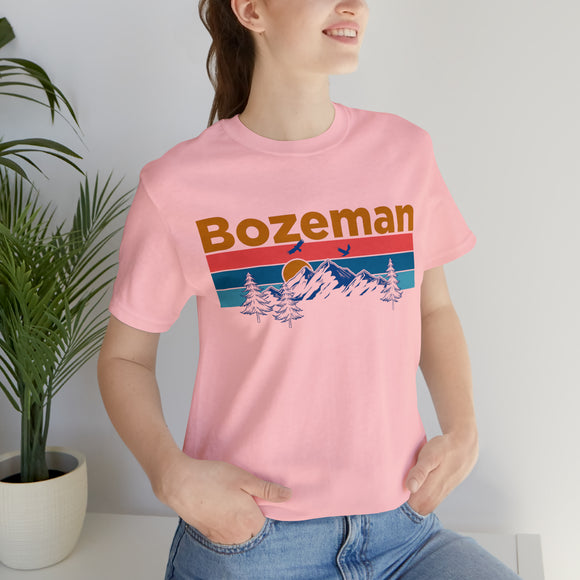 Bozeman, Montana Shirt - Mountain Sunset Unisex Bozeman T-Shirt