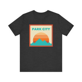Retro Park City, Utah T-Shirt, Mountain Sun Tee, Unisex Graphic Shirt, Vintage Park City, Utah Top, Outdoor Adventure Clothing
