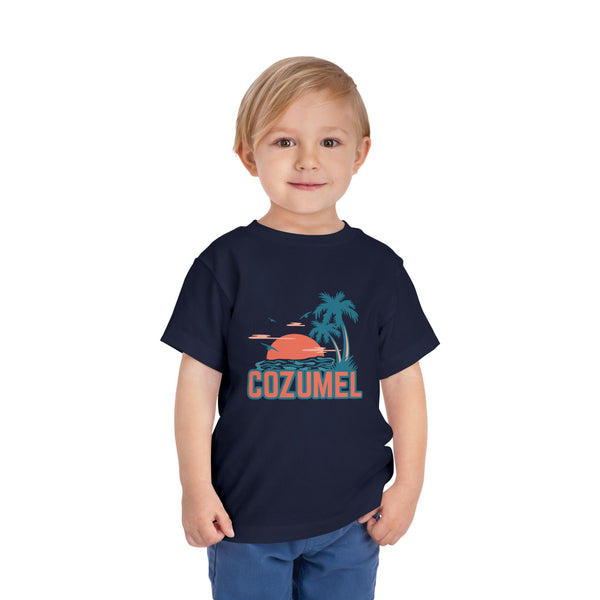 Cozumel, Mexico Toddler T-Shirt - Retro Palm Tree Toddler Cozumel Shirt