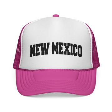 Buy pink New Mexico Retro Collegiate Style Trucker Hat