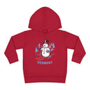 Vermont Toddler Hoodie - Unisex Skiing Snowman Vermont Sweatshirt-5