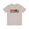 Colorado T-Shirt Retro Sun Ombre Unisex Tee, Vintage Colorado Tee, Mountain Sun Tee, Colorado Souvenir Shirt