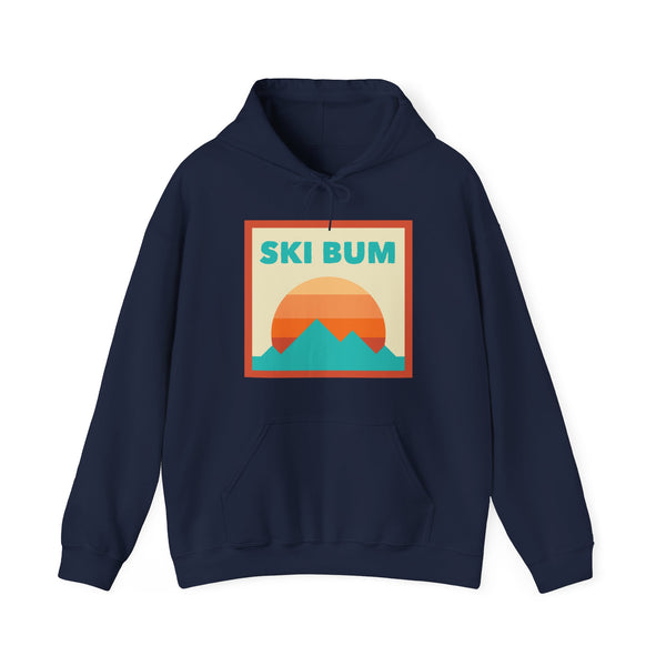 Ski Bum Mountain Sun Hoodie - Unisex Ski Bum Hooded Sweatshirt, Ski Bum Travel Sweatshirt, Ski Bum Sunset