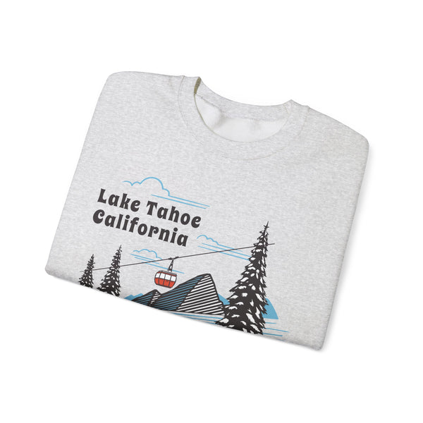 Lake Tahoe, California Sweatshirt - Unisex Retro Ski Mountain Gondola Lake Tahoe Sweatshirt