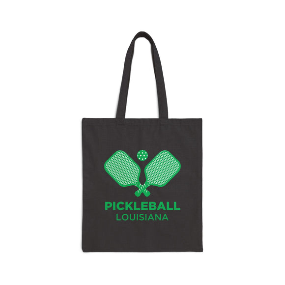 Louisiana Cotton Canvas Pickleball Louisiana Tote Bag