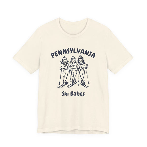 Pennsylvania Ski Babes T‑Shirt — Retro Skiing Graphic Tee