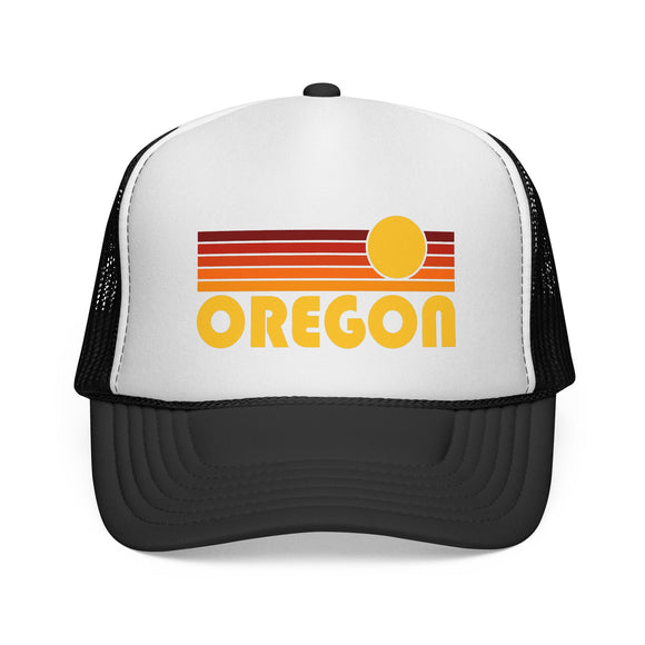Oregon Retro Sun Trucker Hat - Vintage Style Oregon Cap