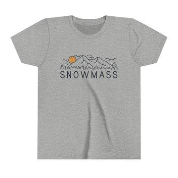 Buy athletic-heather Snowmass, Colorado Youth T-Shirt - Kids Snowmass Shirt