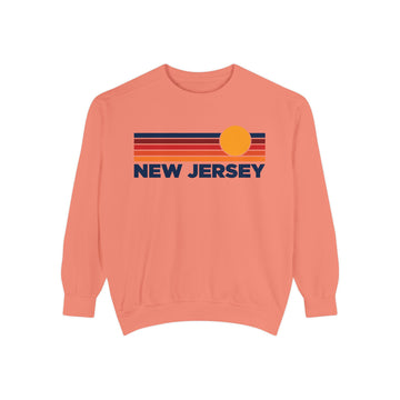 Buy terracotta New Jersey Sunset Stripes Sweatshirt | Comfort Colors - 100% Cotton