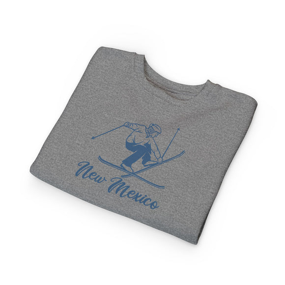 New Mexico Toddler Sweatshirt - Vintage Ski New Mexico Toddler Crewneck Sweatshirt