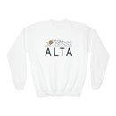 Alta, Utah Youth Sweatshirt - Unisex Kid's Alta Crewneck Sweatshirt-2
