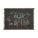 Alta, Utah Ski Town Throw Blanket | Mountain Woven Blanket-5