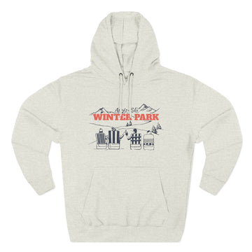 Buy oatmeal-heather Premium Winter Park, Colorado Après-ski Hoodie - Unisex Sweatshirt