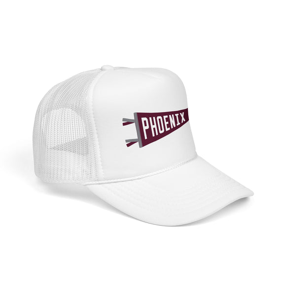 Phoenix, Arizona Pennant Trucker Hat — Retro Flag Foam Cap