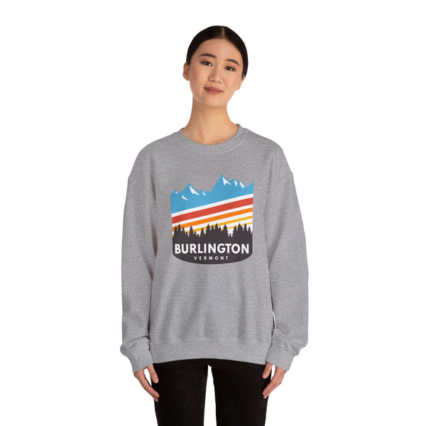 Burlington, Vermont Sweatshirt - Unisex Retro Crewneck Burlington Sweatshirt