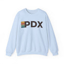 Portland, Oregon PDX Retro Stripe Sweatshirt-4