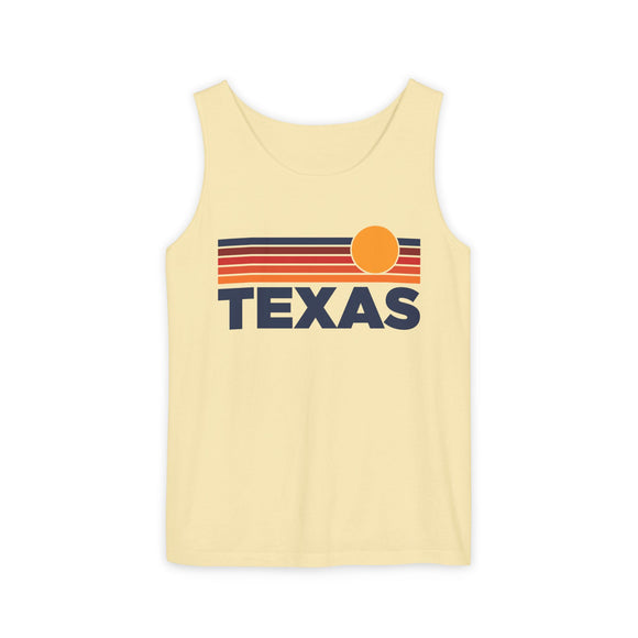 Texas Retro Sunstripe Tank Top | Comfort Colors - 100% Cotton