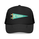 West Palm Beach, Florida Pennant Trucker Hat — Retro Flag Foam Cap-2