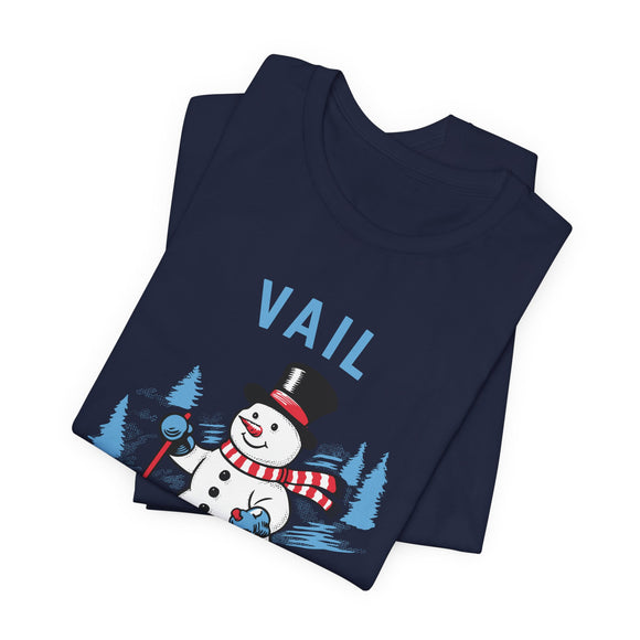 Vail, Colorado T Shirt - Ski Snowman Graphic Tee