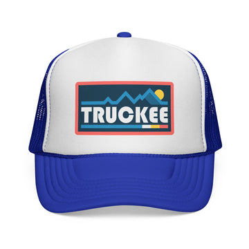 Buy royal Truckee, California Retro Mountains Trucker Hat - Vintage Style Truckee Cap