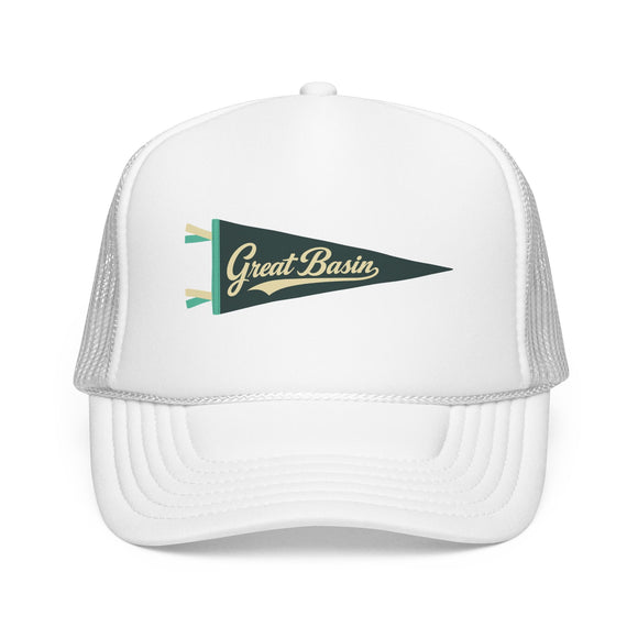 Great Basin National Park Pennant Trucker Hat — Vintage Foam Mesh Cap