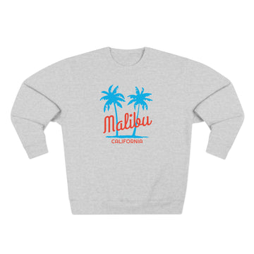 Premium Malibu, California Sweatshirt - Retro Unisex Sweatshirt