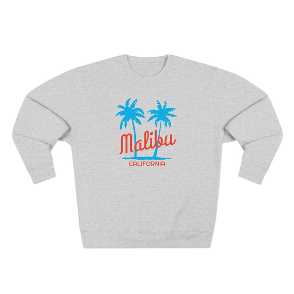 Premium Malibu, California Sweatshirt - Retro Unisex Sweatshirt