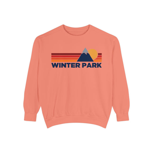 Winter Park, Colorado Mountain Stripes Sweatshirt | Comfort Colors - 100% Cotton