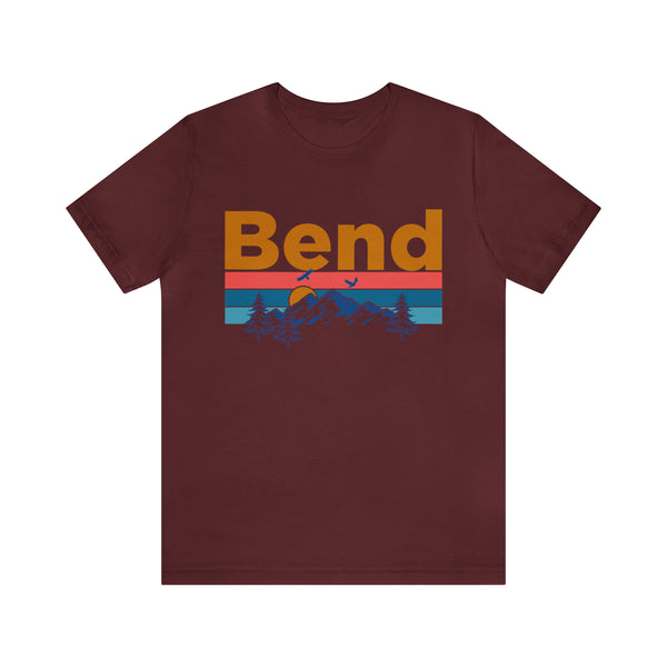 Bend, Oregon Shirt - Mountain Sunset Unisex Bend T-Shirt