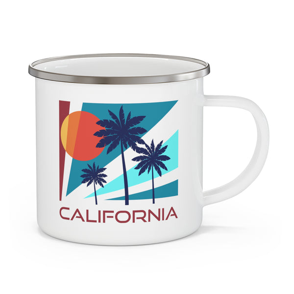 California Camp Mug - Retro Enamel Campfire California Mug