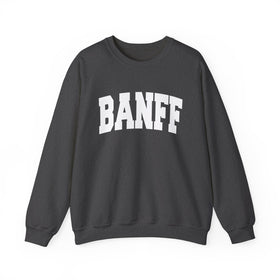 Buy dark-heather Banff, Canada Sweatshirt - Unisex Graphic Crewneck