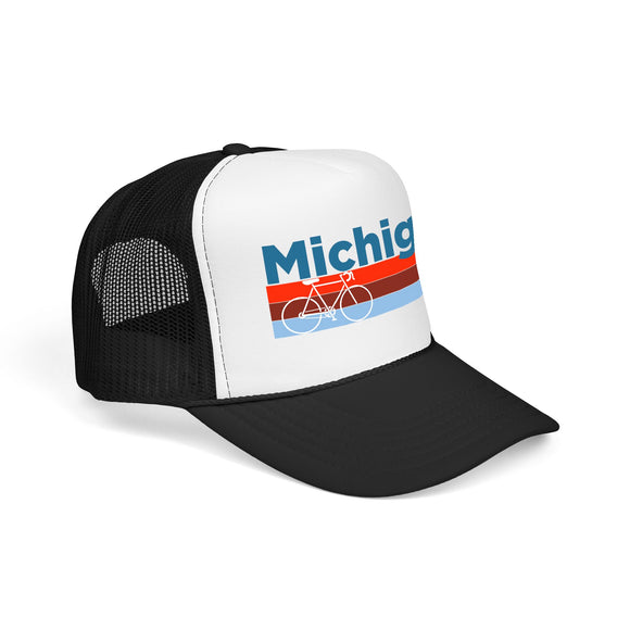 Michigan Trucker Hat - Foam Michigan Bike Cap