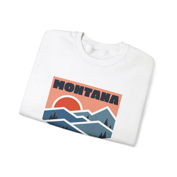 Montana Sweatshirt Retro Mountains, Montana Unisex Graphic Crewneck