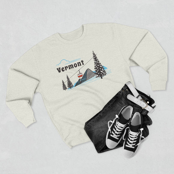 Premium Vermont Sweatshirt Unisex Crewneck, Premium Sweatshirt, Crewneck Jumper, Ski Resort Apparel