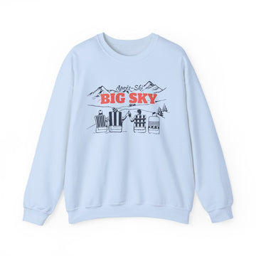 Buy light-blue Big Sky, Montana Sweatshirt Après-Ski Crewneck - Mountain Ski Lodge Design