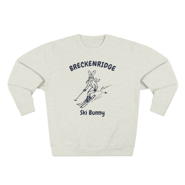 Buy oatmeal-heather Premium Breckenridge, Colorado Ski Bunny Sweatshirt